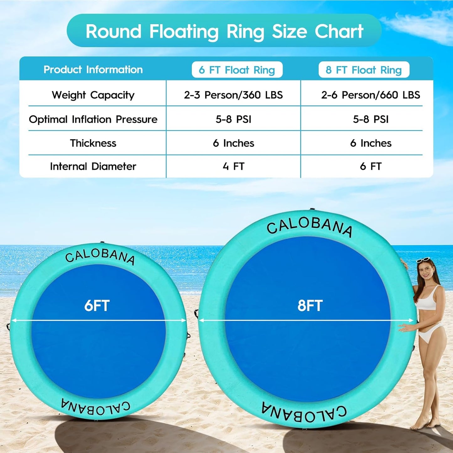Round Floating Ring Inflatable Water Hammock