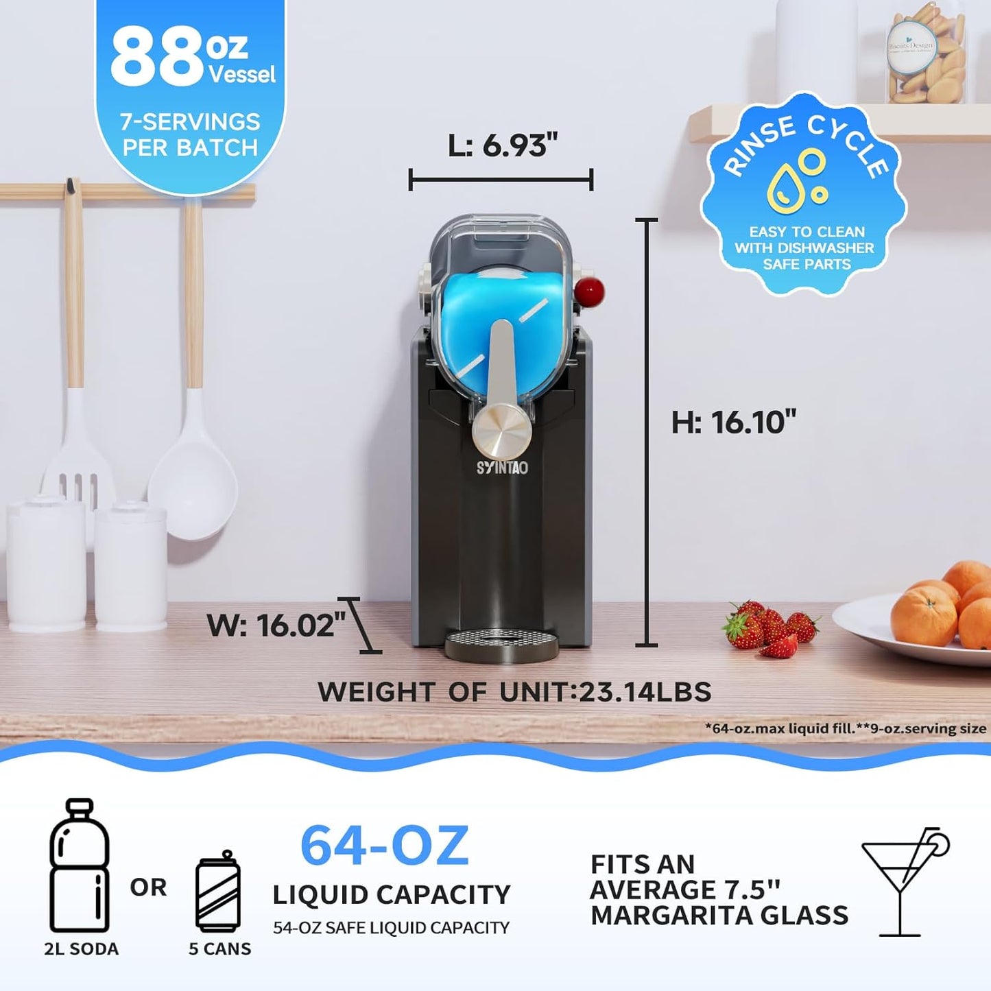 2-in-1 Ice Cream & Slushie Machine – No Ice Needed