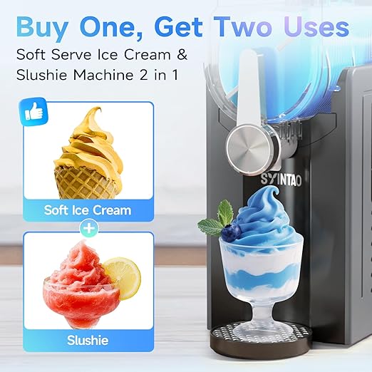 2-in-1 Ice Cream & Slushie Machine – No Ice Needed