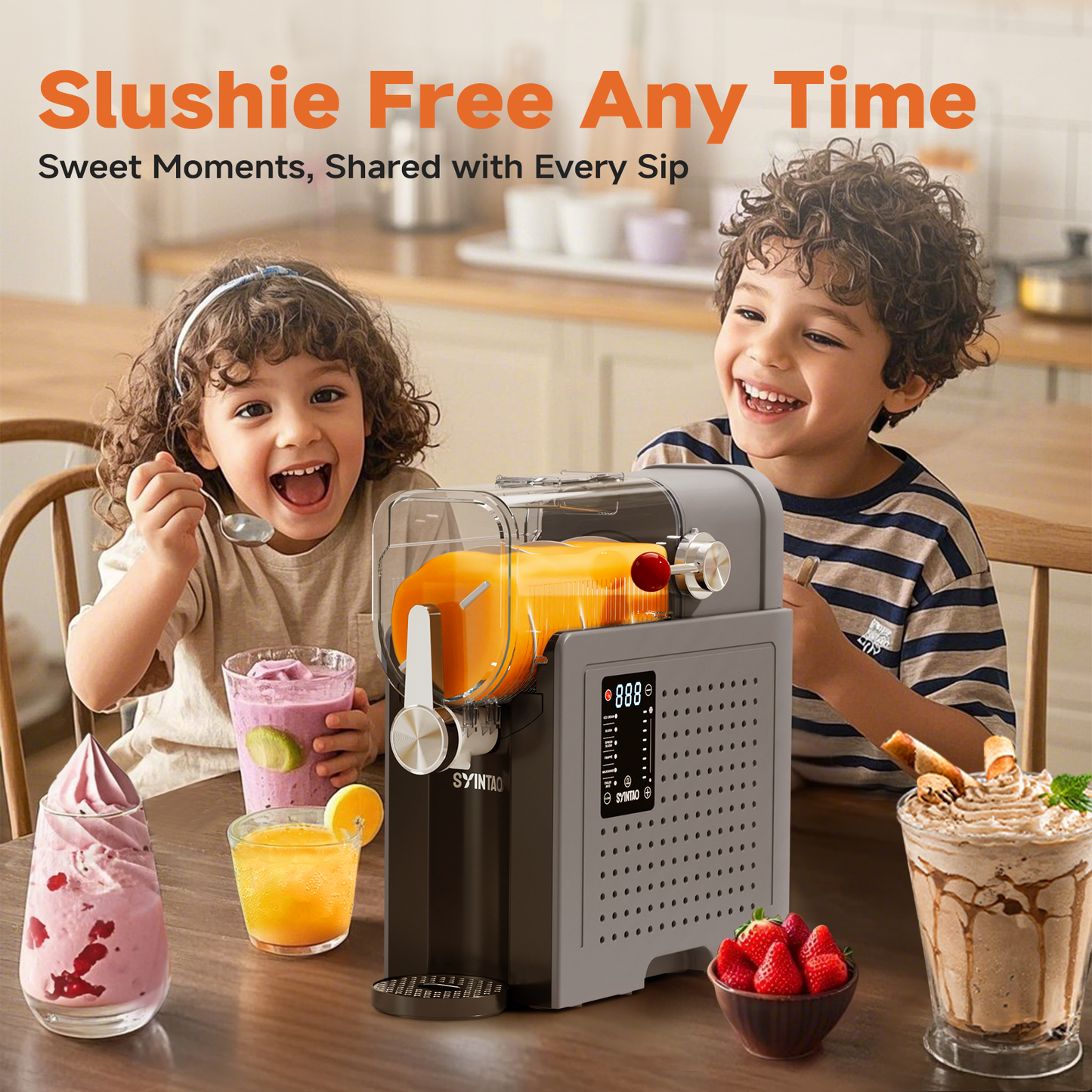 2-in-1 Ice Cream & Slushie Machine for Home