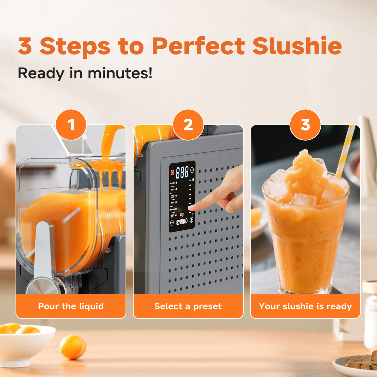 2-in-1 Ice Cream & Slushie Machine for Home