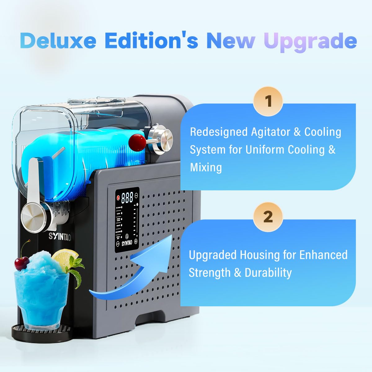 2-in-1 Ice Cream & Slushie Machine – No Ice Needed